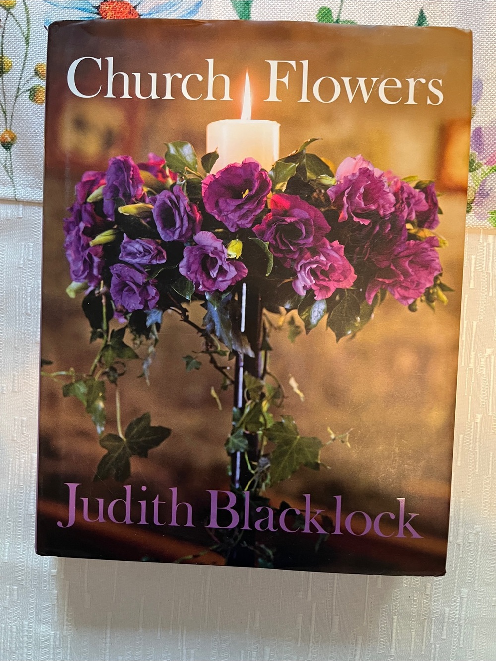 Church Flowers Book - Purple Floral Cover